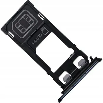 ORIGINÁLNÍ ŠUPLÍK / DRŽÁK SIM KARTY a micro-SD pro SONY XPERIA XZ - MODRÝ