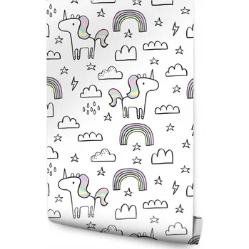 Fototapeta Tapeta Pro Děti - Duhoví Jednorožci /1288063480