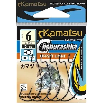 Rybářský háček Spinningové háčky s protihrotem Kamatsu Cheburashka Offset Light, velikost 5, ks