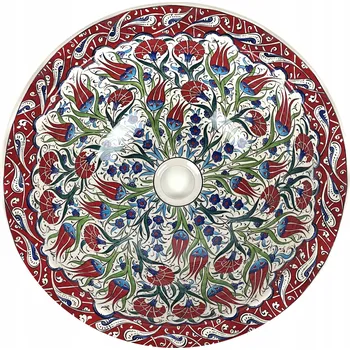 Umyvadlo na desku kulaté Cerames Umyvadla Iznik 40 cm vícebarevné