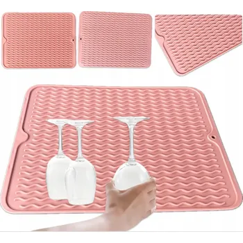 Odkapávač na nádobí SILIKONOVÁ PODLOŽKA NA SUŠENÍ NÁDOBÍ ODKAPÁVAČ kuchyňský odkapávač 40x30 OLDMAN