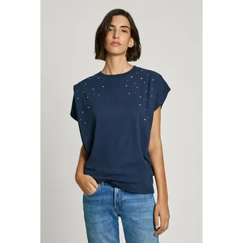 Dámské tričko Pepe Jeans Dámské tričko RAZ Barva: modrá, Velikost: XS