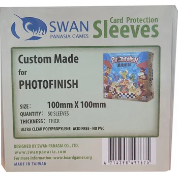 Příslušenství k deskovým hrám Obaly Swan Panasia o tloušťce 100x100 mm, 50 kusů