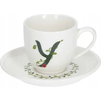 LA PORCELLANA BIANCA SOLOTUA Šálek s podšálkem 90 ml, Vzor Y