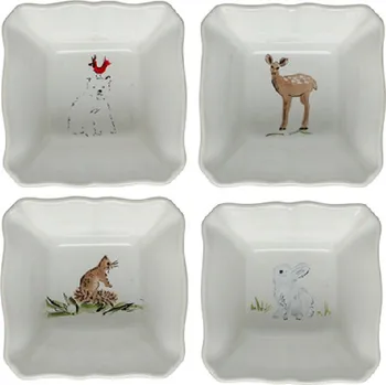 Miska zapékací|remekin 10cm|0,15L, DEER FRIENDS, bílá, set 4ks (DOPRODEJ)|Casafina by Costa Nova