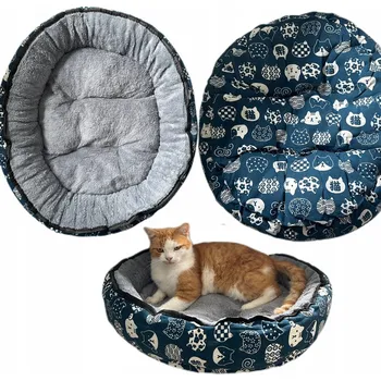 Pelíšek pro psa Pelíšek Pro Psa Kočku Plyšové Látkové Šedé Polštář Matrace 60x48 cm L