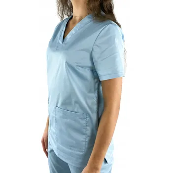 Dámská halenka Dámská zdravotnická halenka Scrubs DuduMed Baby Blue XL