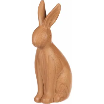 Autronic Zajíc - polyresinová figurka, velká, imitace dřeva, sada 4 ks