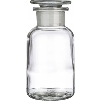 Láhev Skleněná láhev s korkem 250 ml široké hrdlo