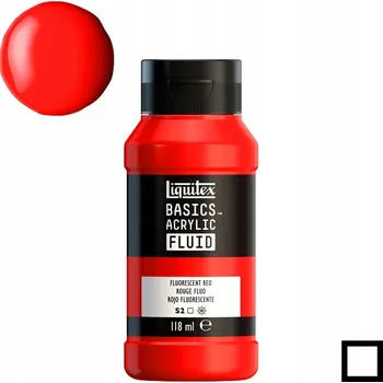 Vodová barva Liquitex Basic Fluid akrylová Barva 118ml 983 fluorescenční červená