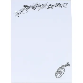 Blok musikboutique Poznámkový blok DIN A6 tenor