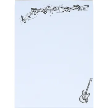 Blok musikboutique Poznámkový blok DIN A6 elektrická kytara
