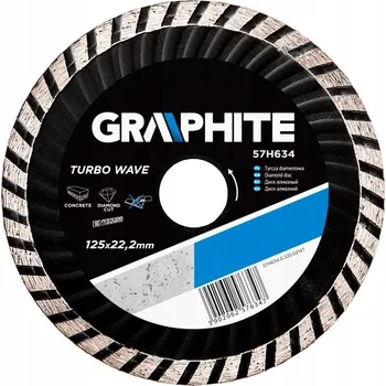 Řezný kotouč Graphite Diamantový řezný kotouč 125mm TurboWave