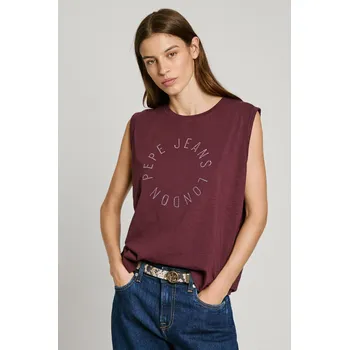 Dámské tričko Pepe Jeans Dámské tričko ROYCE Barva: červená, Velikost: XS