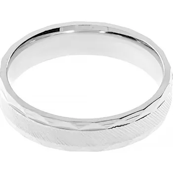 Souprava šperků MPM Ocelový nerezový snubní prsten Aquarius (velikost 67) - stříbrné barvy