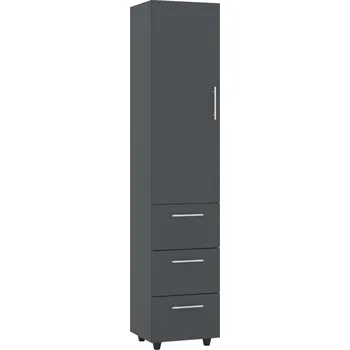 regál Slevadoma Policový regál s dvířky a zásuvkami P-04 | OFFICE TOP Barva: Antracit