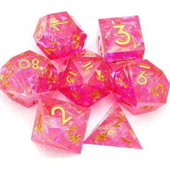 Příslušenství k deskovým hrám BARBIELAND SADA 7 EPOXIDOVÝCH KOSTEK RPG kostek