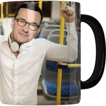 Keramický hrnek 330 ml JAREK KACZYŃSKI MATEUSZ MORAWIECKI NAROZENINY MEMY 30 40 50 JBC do kanceláře na KÁVU VELKÝ ANDRZEJ DUDA VTIPNÝ INFLACE PENÍZE DÁREK SASIN