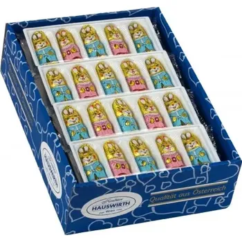 Čokoláda Hauswirth Zajíci display mléčná čokoláda 100g (Hauswirth Zajíci display mléčná čokoláda 100g)