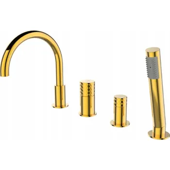 Vodovodní baterie Jednopáková vanová a sprchová baterie na okraj vany Sea-Horse OVE GOLD zlatá