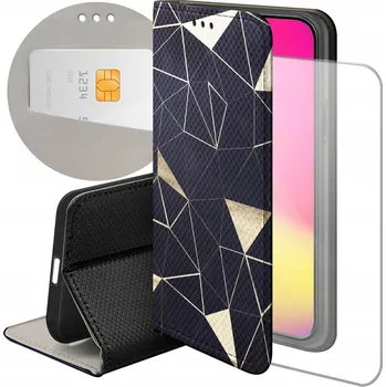 Pouzdro na mobilní telefon Flipové pouzdro Hello Case pro Samsung Galaxy A40 zlaté