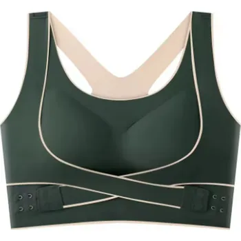 Podprsenka Dámská sportovní podprsenka/top se zapínáním na přední straně Barva: zelená, Velikost: XXXL
