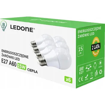Žárovka 6x LED žárovka E27 A60 15W Teplá bílá Prémiová sada LED žárovek
