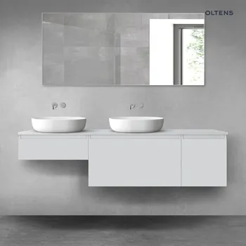 Koupelnový nábytek Oltens Vernal sada koupelnového nábytku 180 cm s horní deskou, matná šedá 68520700