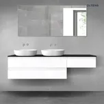 Oltens Vernal sada koupelnového nábytku 180 cm s horní deskou, lesklá bílá/matná černá 68618000