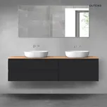 Oltens Vernal sada koupelnového nábytku 180 cm s horní deskou, matná černá/dub 68567300