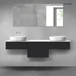 Oltens Vernal sada koupelnového nábytku 180 cm s horní deskou, matná černá/lesklá bílá 68509300