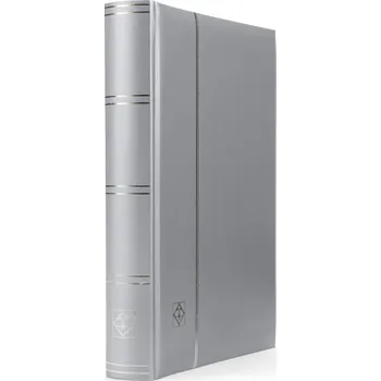 Obal pro sběratelský předmět Leuchtturm COMFORT METALLIC vatovaný zásobník s černými listy Barva: Stříbrná