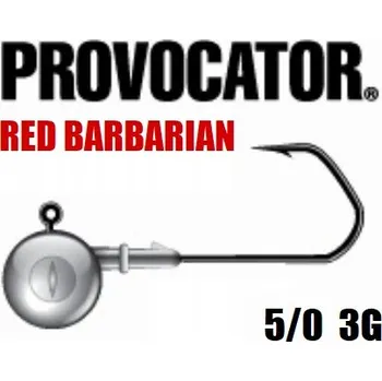 Rybářský háček Jigová hlavička PROVOCATOR Red Barbarian 5/0 3g 3 ks