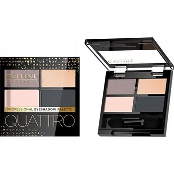 Oční stíny Paletka očních stínů Eveline Cosmetics hnědá lisovaná Quattro Eyeshadow 02