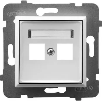 Elektrická zásuvka Rovná Zásuvková Krabice OSPEL ARIA BÍLÁ