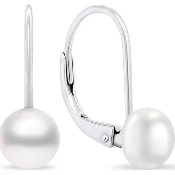 Náušnice Brilio Silver Jemné stříbrné náušnice s pravými perlami EA409W/410/411 0,6 cm + 2 měsíce na vrácení zboží