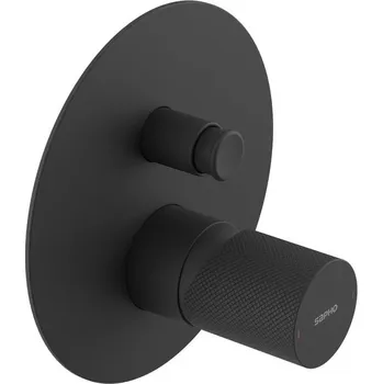 Vodovodní baterie Sapho Ultratap Podomítková sprchová baterie, 2 výstupy, černá mat, UT042TB