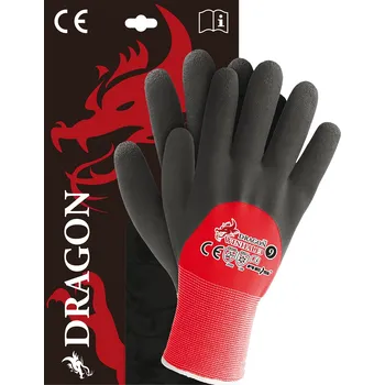 Pracovní rukavice Pracovní rukavice zateplené máčené WINHALF3 CB zimní odolné DRAGON vel. 9