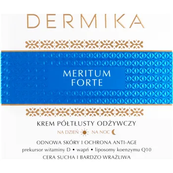 Pleťový krém Dermika Meritum Forte výživný polotučný pleťový krém na den a noc, 50 ml
