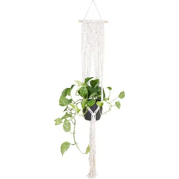Květináč Závěs na květináč MACRAMÉ, 110cm, bílá (DOPRODEJ)|WHITE (DOPRODEJ)|Artevasi