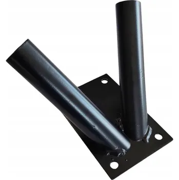 Obraz Držák na vlajku dvojitý kovový lakovaný černý