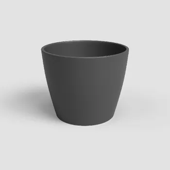 Květináč Květináč NÚBIA, 12cm, keramika, tm.šedá|ANTHRACITE|Artevasi