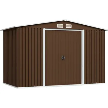 Zahradní domek OMAXI 257 x 205 x 178 cm hnědý