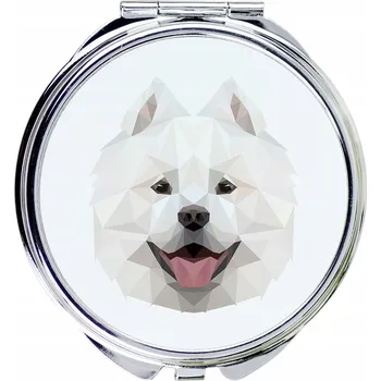 Obraz Samojed – kompaktní kapesní zrcátko s geometrickým psem