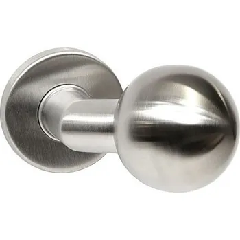 Dveřní kování RK.KNOB.02.FIX.N vyhnutá koule na dveře Pevná Nerez