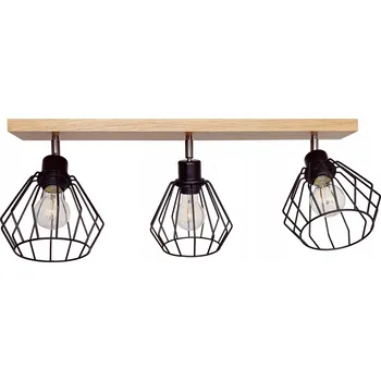 Závěsné stropní svítidlo DIANA nastavitelné loft dřevo DUB 3x diamant STYLOVÉ