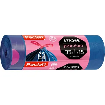 Pytle na odpadky Pytle na odpad Paclan se stahovací páskou 35 l 15 ks