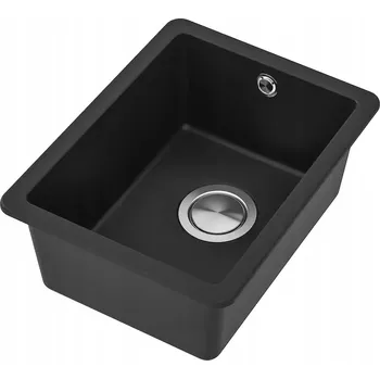 Granitový dřez Jednokomorový dřez IKEA z křemene, černý