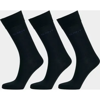 Pánské oblečení PONOŽKY GANT MERCERIZED COTTON SOCKS 3-PACK BLACK