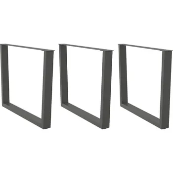 Stolová podnož OMAXI Nohy k jídelnímu stolu ve tvaru V, 3 ks, antracitové, 100 x (72-73,3) cm, ocel 958397